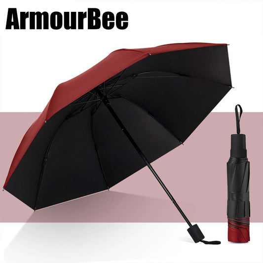 ArmourBee Sun and rain dual-use sunscreen sunshade folding umbrella for men and women double umbrella